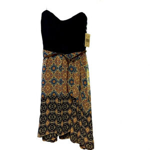 City Triangles Strapless Dress Sz 9